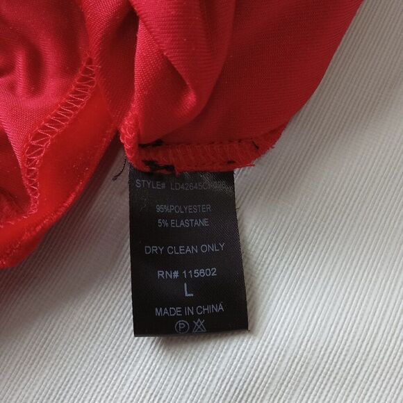 Lush Red Velour Spaghetti Strap Mini Length Bodycon Dress Women's Size Large - Picture 4 of 12